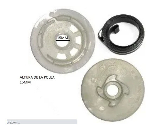 Conjunto Polea Resorte Arranque Fácil Motosierra Gamma Elite 0