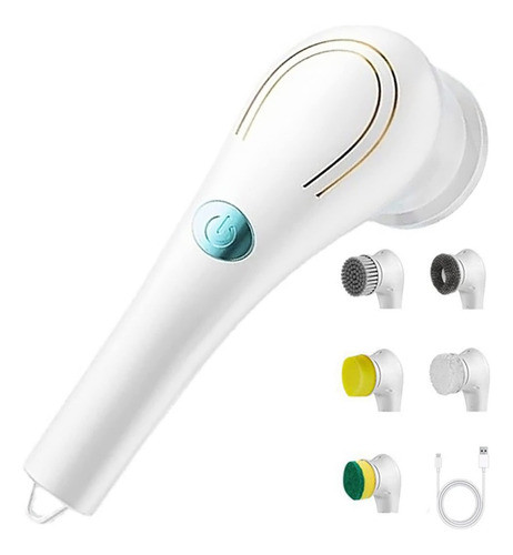 Cepillo Electrico Inalambrico Giratorio De Mano 5 Cabezales 0