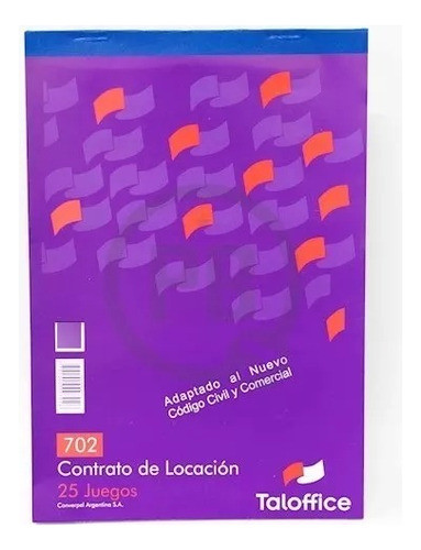 Block Talonario Contrato De Locacion  Alquiler 25 Juegos 0