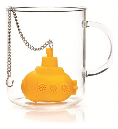 Infusor Filtro Para Te Submarino Amarillo Hebras Colador 0