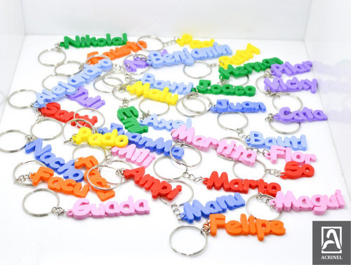 Llaveros De Nombres Diferentes Personaliz.. 5cm Aprox (x30) 0