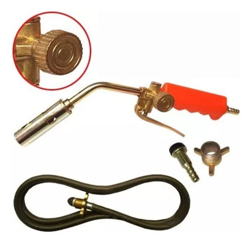 Soplete Plomero Con Gatillo Boca 22 Mm 10 Kg Con Manguera 0