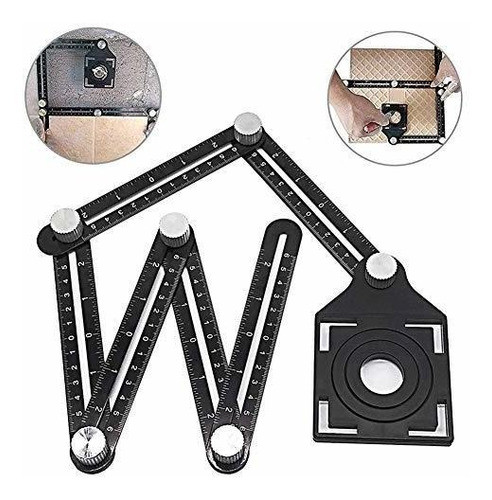 Aleacion De Aluminio Multifuncion Regla De Seis Angulos B 0