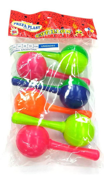 Maracas Plasticas Bicolor X 6u. - 5 Soles Cotillón 0 Maracas Plasticas Bicolor X 6u. - 5 Soles Cotillón 0