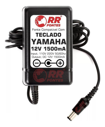 Fonte 12v Para Teclado Yamaha Psr-e203 E213 E223 E243 E253 0