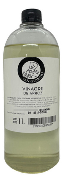 Vinagre De Arroz San Giorgio 1 Litro 0
