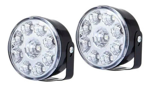 Kit 2 Faros 9 Leds Luz Auxiliar Accesorio Vehiculos 0
