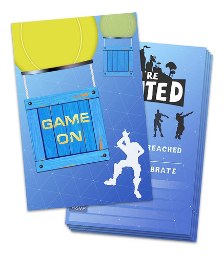 Yangmics Direct 30 Pack Gaming Party Invitations With Enenve 0