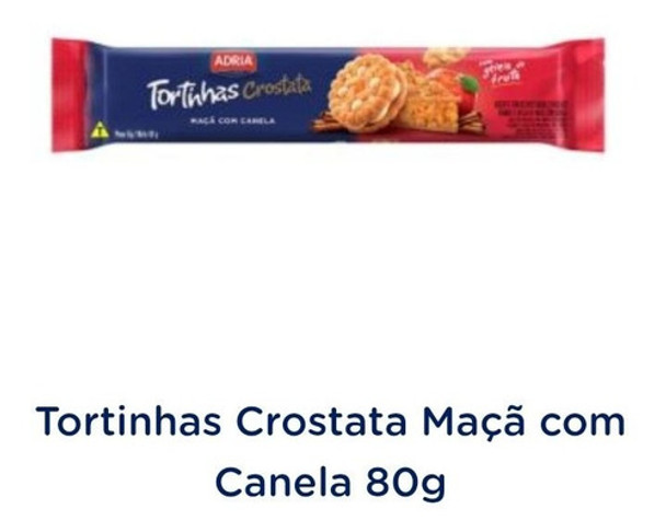 Biscoito Tortinhas Crostatas Maça Com Canela 80gr - Kit C/ 9 0