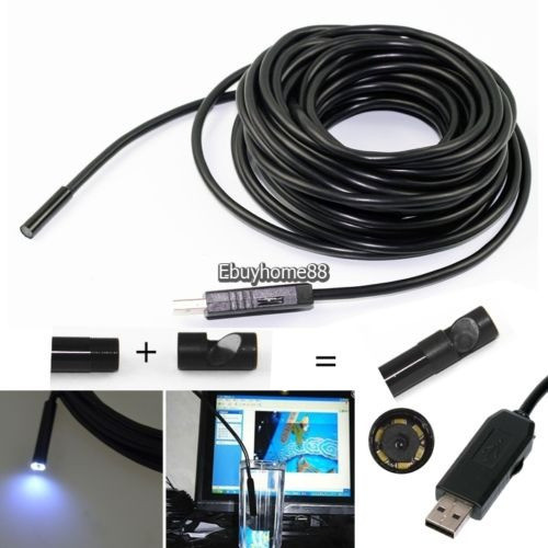 Lente Usb Endoscopio 6 Led Ip67 Impermeable Endoscopio De 7m 0