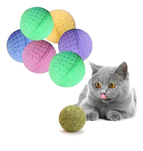 Juguetes Pelotas Gatos Gatitos Colores Diversion Espuma X 6 0