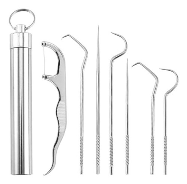 Juego De 7 Palillos De Dientes Dentales De Acero 0