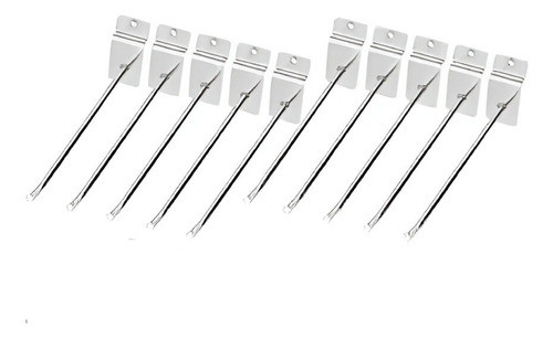 Gancho Exhibidor Para Panel Ranurado 10cm X20 Uni Mensula 0