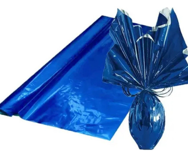 Folha Para Ovos De Pascoa Metal Liso 69x89cm 25 Folhas Azul 0