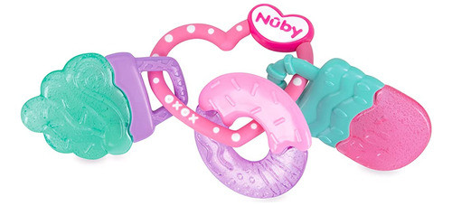 Nuby Icybite Popsicle, Donut And Ice Cream Teether Ring - 3+ 0