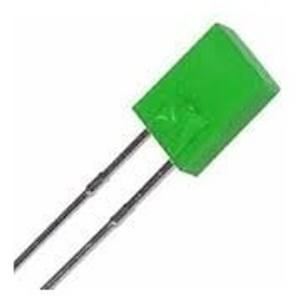 L383gdt Led Rectangular Verde 5 Mm X 10 Unid 0