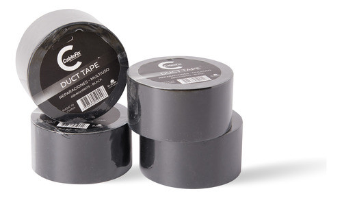 Rollo Cinta Duct Tape 48mm X 10m Tela Negra Pack X36 0