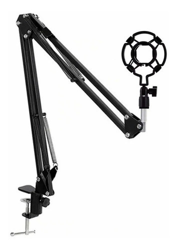 Suporte Pedestal Braço Articulado P/microfone + Aranha Shock 0