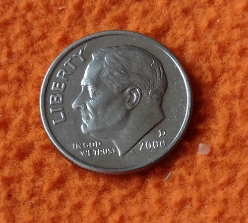 Moneda De Estados Unidos De 10 Centavos Año 2000 Ceca D 0