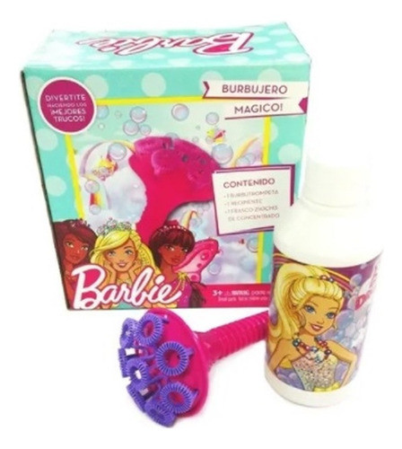 Burbujero Magico De Barbie Juguete Lanzador De Burbujas 0