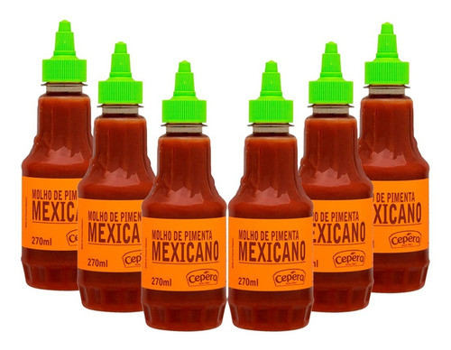 Molho De Pimenta Mexicano 270ml Cepêra - 6 Unidades 0
