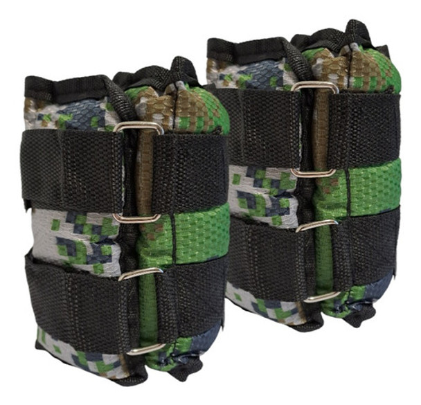 Tobillera Peso 2 Kg Pesa Tobillo X Par Camuflados Calidad 0