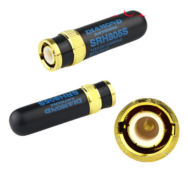 Srh-805s Doble Banda 144/430 Mhz Sma-macho Antena Para Dos V 0
