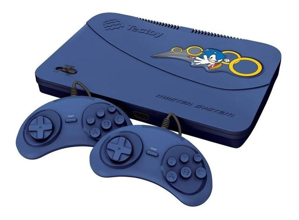 Sega Master System Evolution Console by Tectoy – Blue Standard Edition (2009) with 132 Built-in Games & 2 Wired Controllers