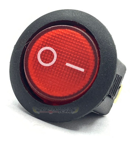 Tecla Interruptora Redonda Roja Con Luz 0