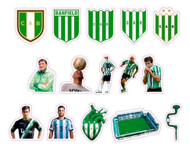 Calcos Stickers Vinilo Banfield Taladro 7 Cms. X15 0