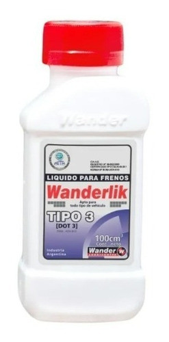 Liquido De Freno Dot 3 Wanderlik X 100cc 0