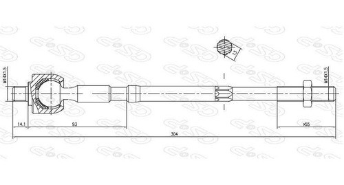 Rack End Ctr Subaru Forester 09-12 0