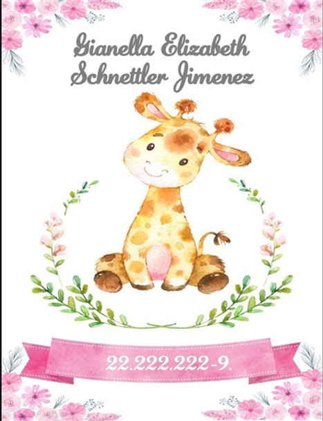 Cuaderno Pediátrico Kit Imprimible Editable | Jirafa 0