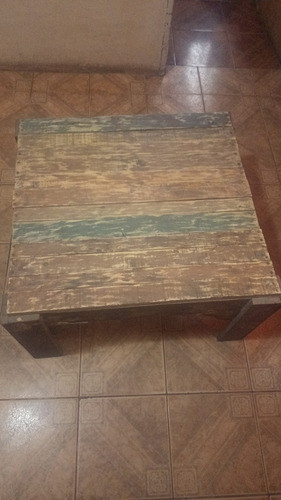 Mesa Ratona Pallets Rústica Cuadrada Vintage Diseño 0