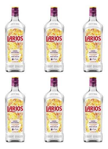 Gin Larios Mediterránea 700cc X6 Zetta Bebidas 0