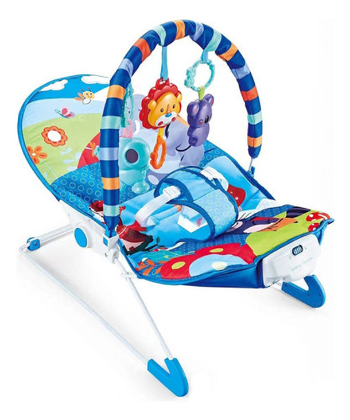 Silla Mecedora Con Vibracion Y Sonido - Azul  (69845) 0 Silla Mecedora Con Vibracion Y Sonido - Azul  (69845) 0