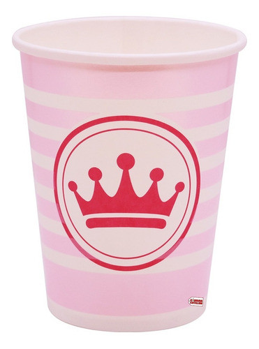 Vasos Descartables Polipapel Princesa Corona X 6 - Ciudad Co 0