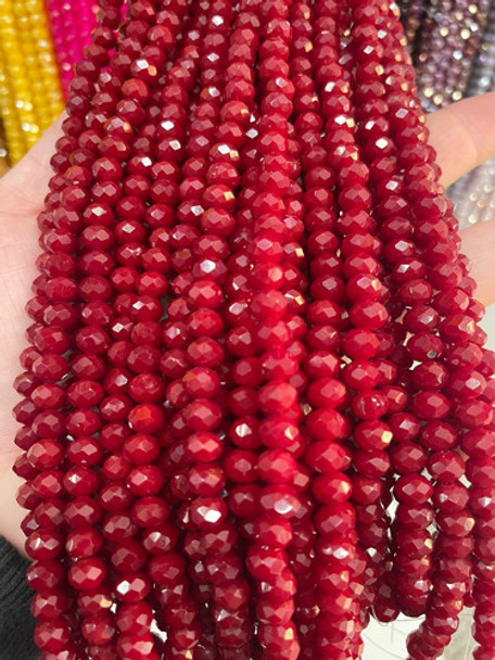 Fio Cristal Vermelho Natural Elegante Tendencia 8mm Promoção 0