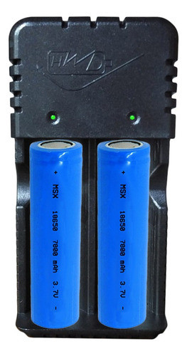 Cargador Con 2 Pilas Litio 18650 3.7v Sin Teton Heramientas 0
