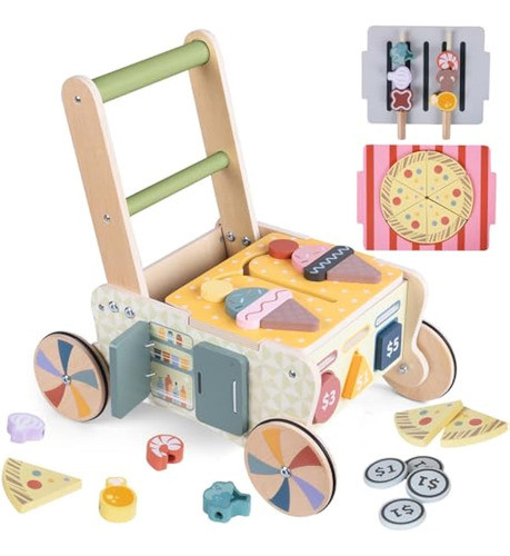 Andador De Madera Para Bebés, Andador De Presión 0