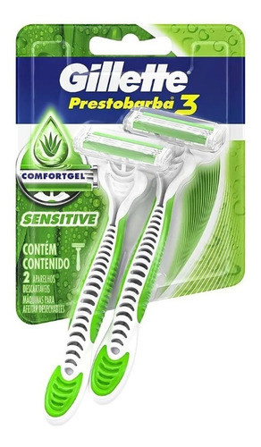 Aparelho Barbear Gillette Prestobarba 3 Sensitive - 2unid 0