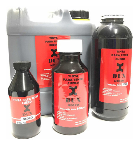 Tinta Dux Para Teñir Cueros 5000cc. Bidón Negro 0