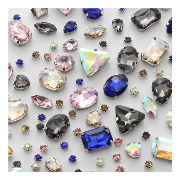 Diamantes De Imitacion Para Coser, 100 Pcs Formas Mixtas- 04 0
