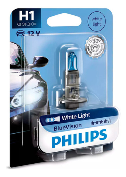 Lampara Philips Halogena 12v 55w H1 Blue Vision Blister 0
