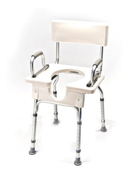 Silla Baño Ducha Aluminio Massuar Apoyabrazos Y Respaldo Ntp 0