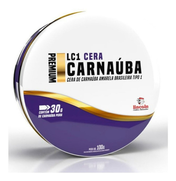 Lc1 Cera De Carnaúba Automotiva Premium 100g Lincoln 0 Lc1 Cera De Carnaúba Automotiva Premium 100g Lincoln 0