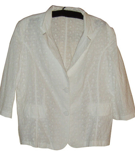 Chaqueta Broderie T:48 Blanca 0