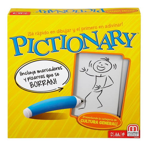 Juego En Caja De Mesa Pictionary Original Dibuja Y Adivina 0