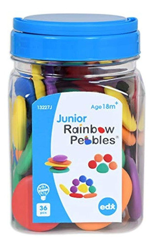 Ventaja De Aprendizaje Junior Rainbow Pebbles Mini Tarro 0