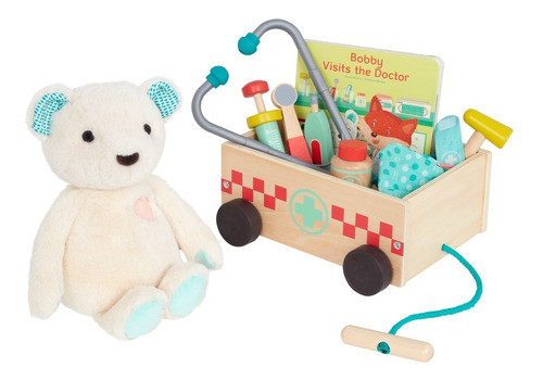 Juego Doctor Medico Veterinario Madera Con Peluche Battat 0
